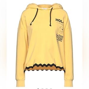 Jijil NWT Italian Designer Banana Hoodie with‎ Black Trim Size 40/6